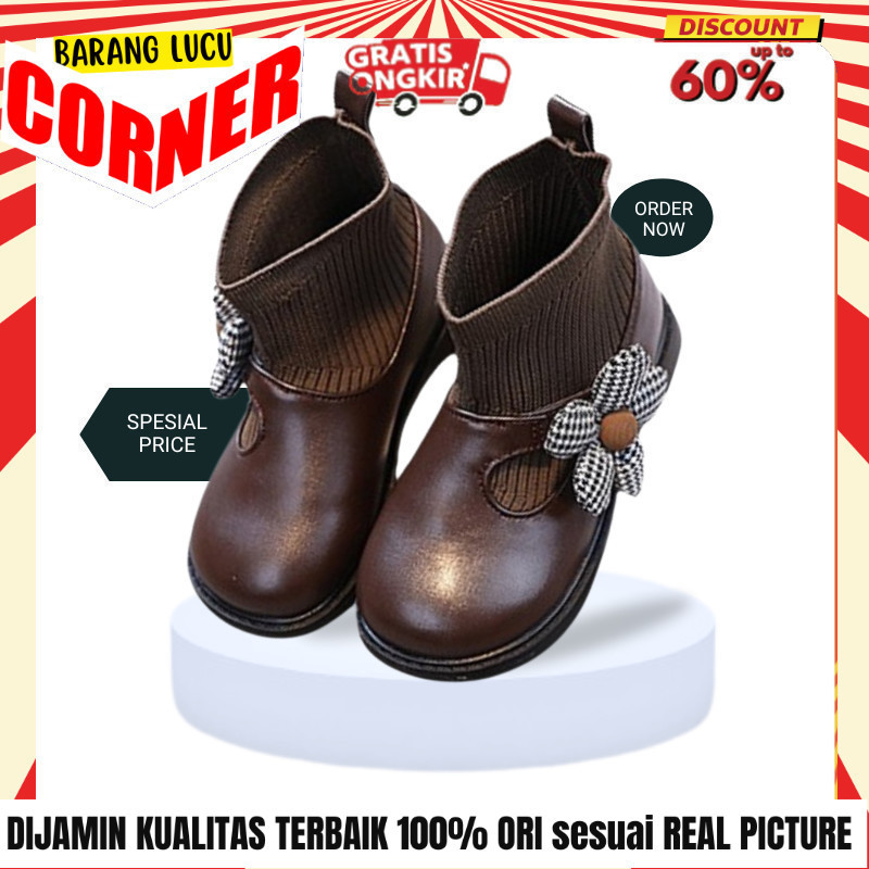 CBA Sepatu Pesta Kondangan   Boots  Anak Perempuan Cewek      2 3 4 5 6 7 tahun
