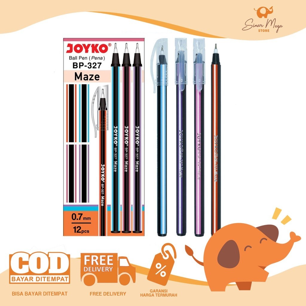 

DIJUAL LUSINAN Joyko Pulpen BP-327 Maze 0.7mm / Pulpen Pena Murah Berkualitas