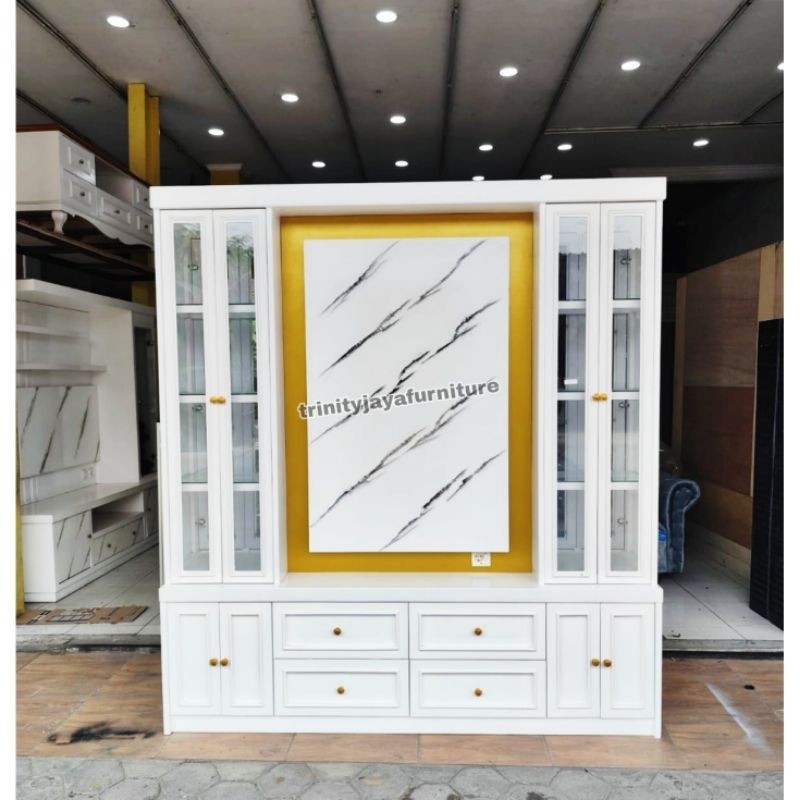 Bufat Pajangan Partisi Tv 2 muka Bahan Multiplek/Candra Furniture