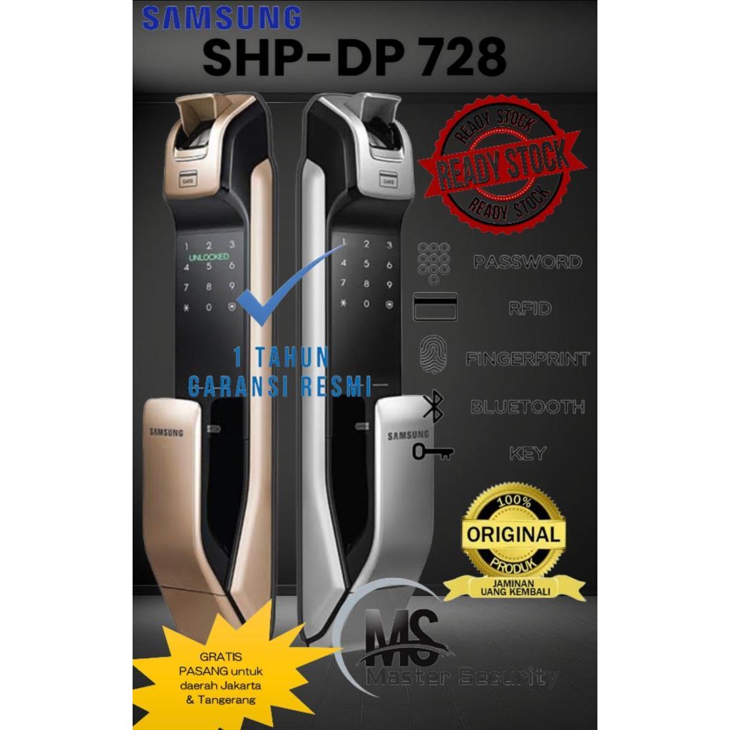 

Samsung Door Lock SHP-DP728 Premium push pull with Bluetooth