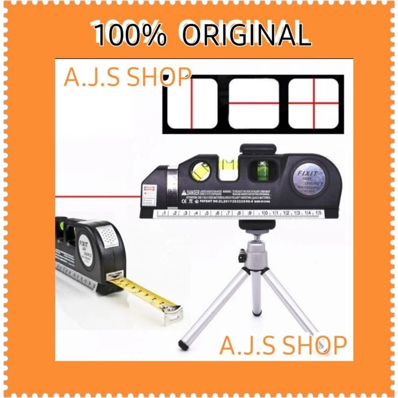 

{100% ORIGINAL TAFFWARE} Penggaris Laser Horizontal Vertical 250CM + Waterpass