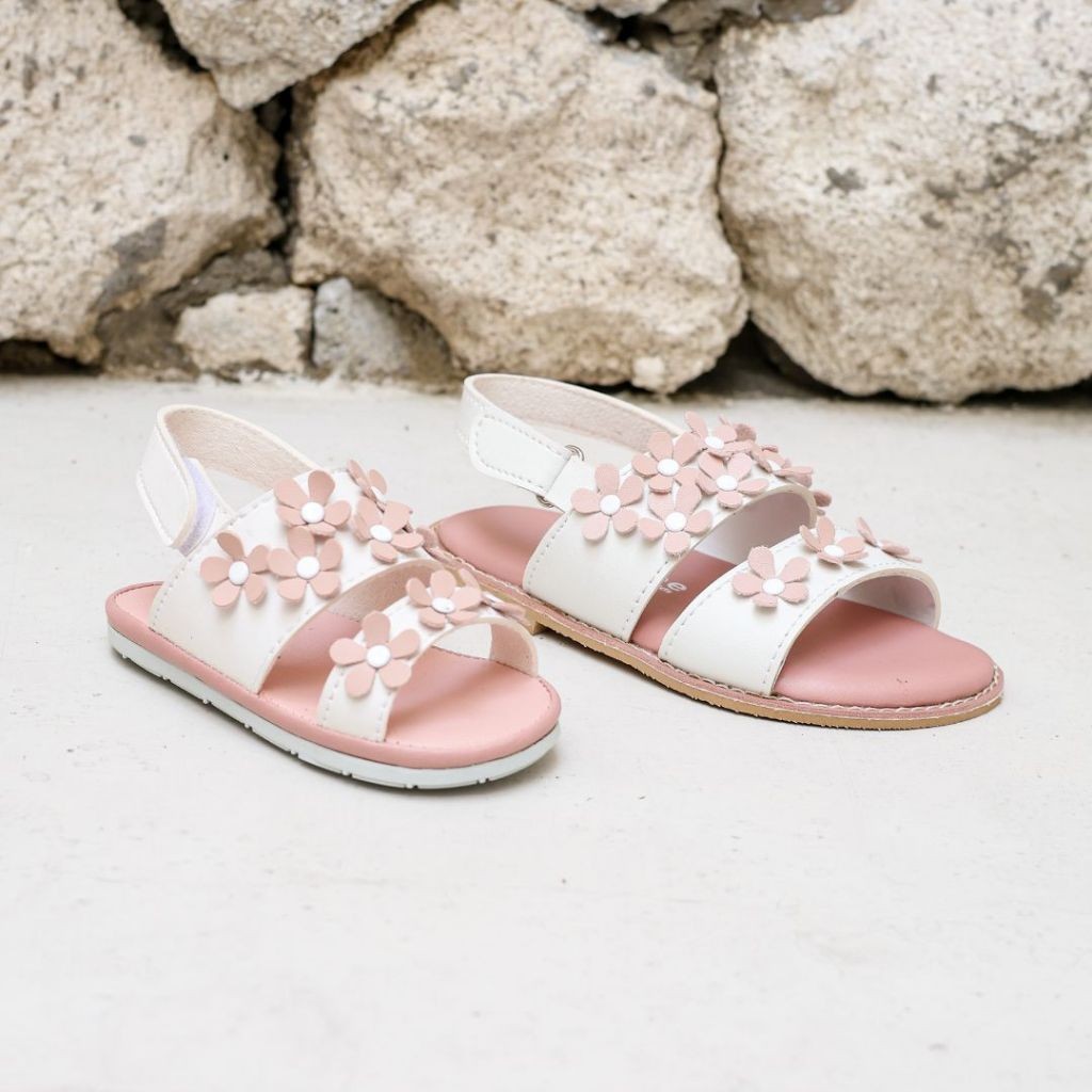 Poptoe Belle - White | Sepatu Sandal Anak / Bayi Perempuan
