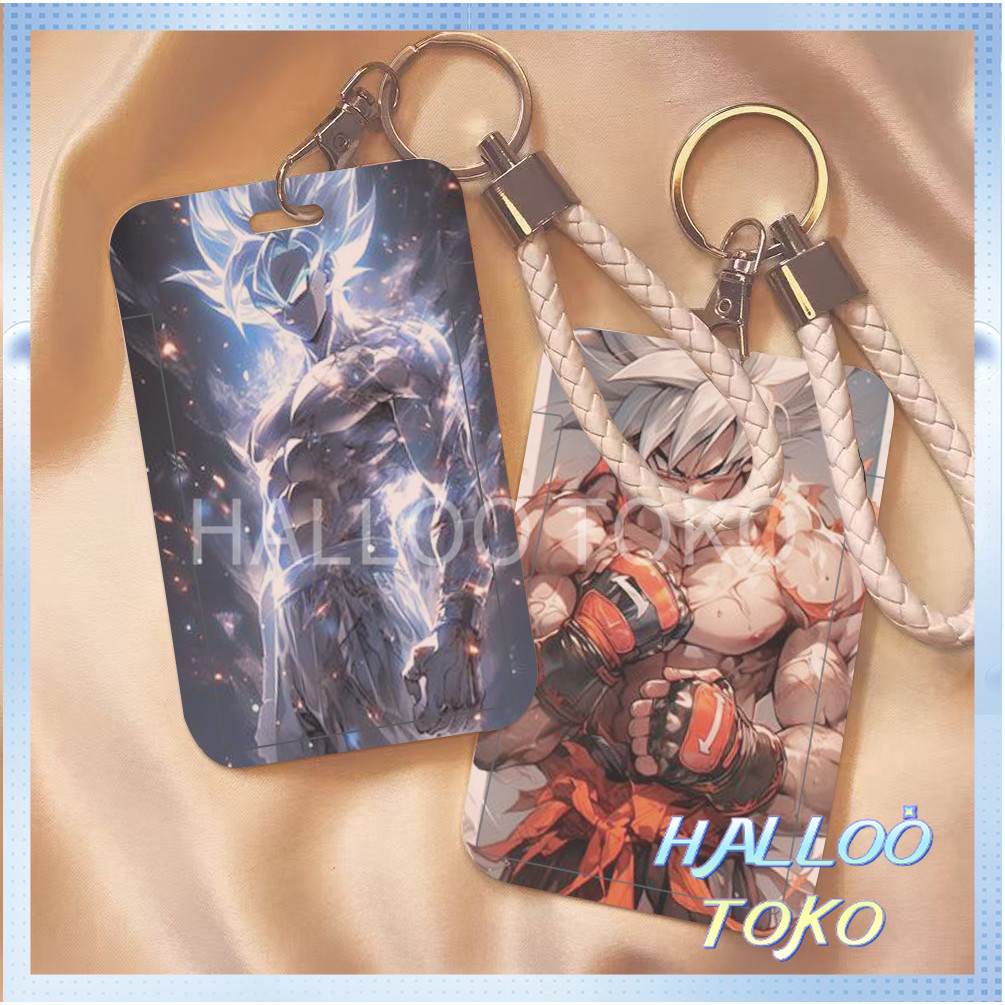 

ID CARD HOLDER MOTIF KAWAII TEMPAT KARTU PHOTOCARD PHOTO CARD Pelindung + Tali,Goku yang berubah hitam dalam serangan