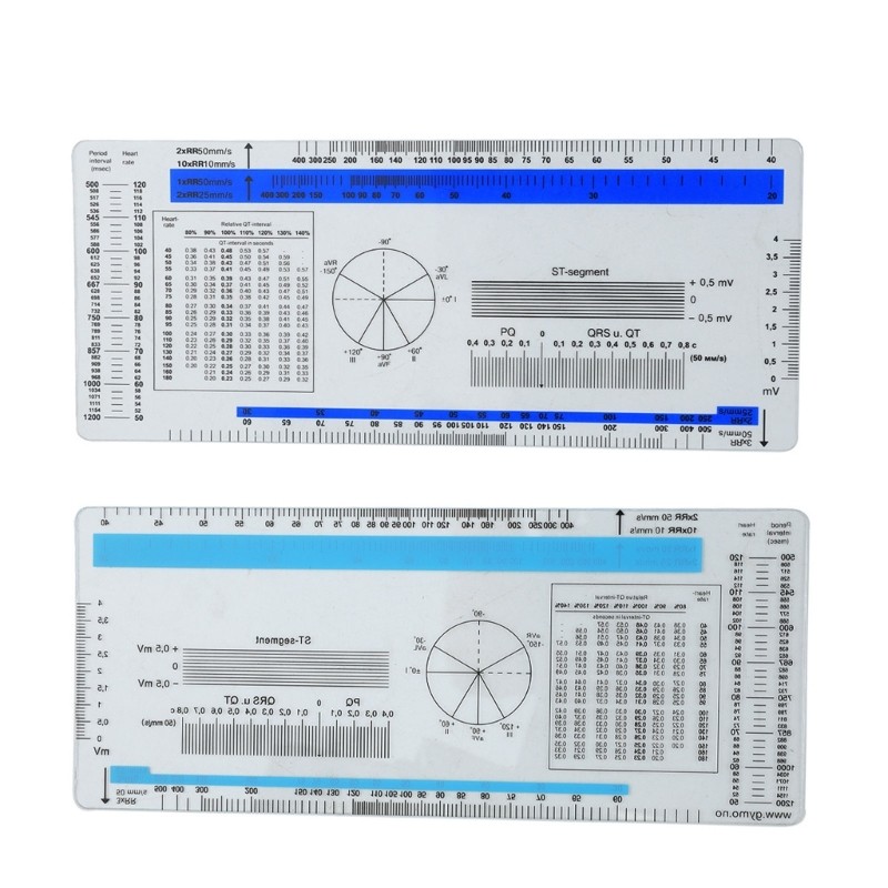 

ECG Ruler Plastic Ruler Measuring Tool Electrocardiogram Drafting Divider Electrocardiogram Ruler