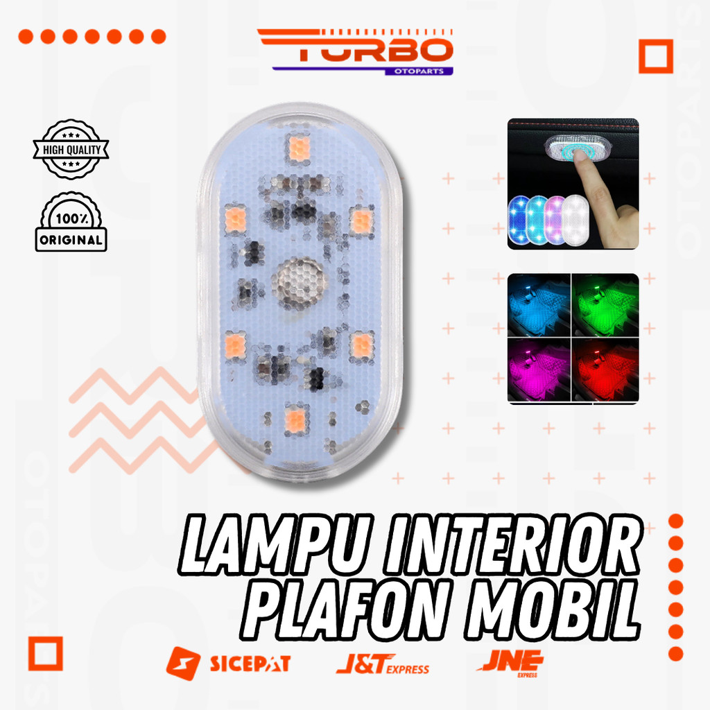 Lampu Plafon Mobil / Lampu LED Sentuh Plafon / Dashboard Mobil /  Lampu Tempel Tanpa Kabel Plafon Mo