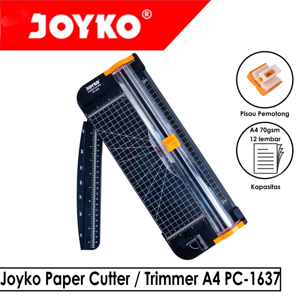 

Joyko Paper Cutter / Trimmer A4 PC-1637 - Alat Pemotong Kertas