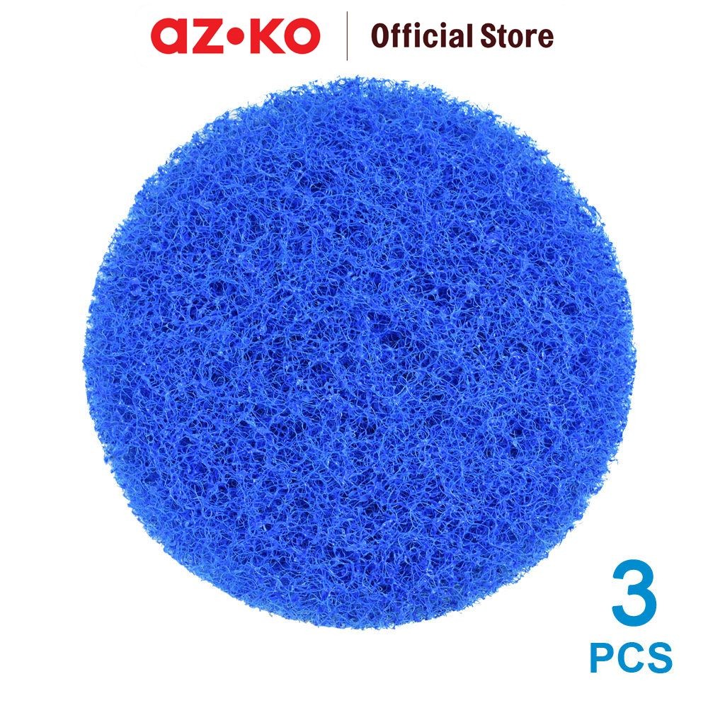 AZKO Tactix Set Scrub Pad Soft 7.5 cm 3 Pcs - Biru Part Busa Penggosok Mesin Poles Aksesoris Foam Pe