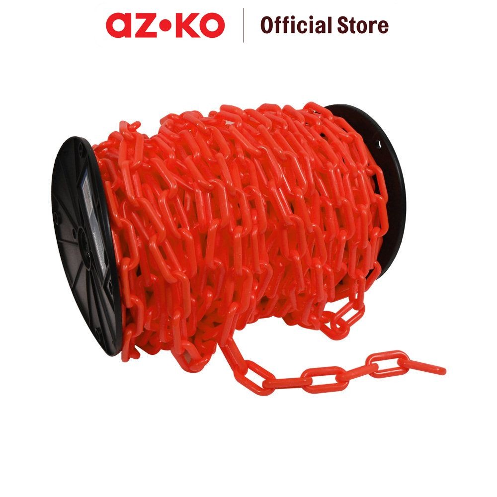 AZKO Krisbow Rantai Dekorasi Plastik 0.8 cm 1 mtr - Merah Chain Aksesoris Pengikat Serbaguna Alat Pe