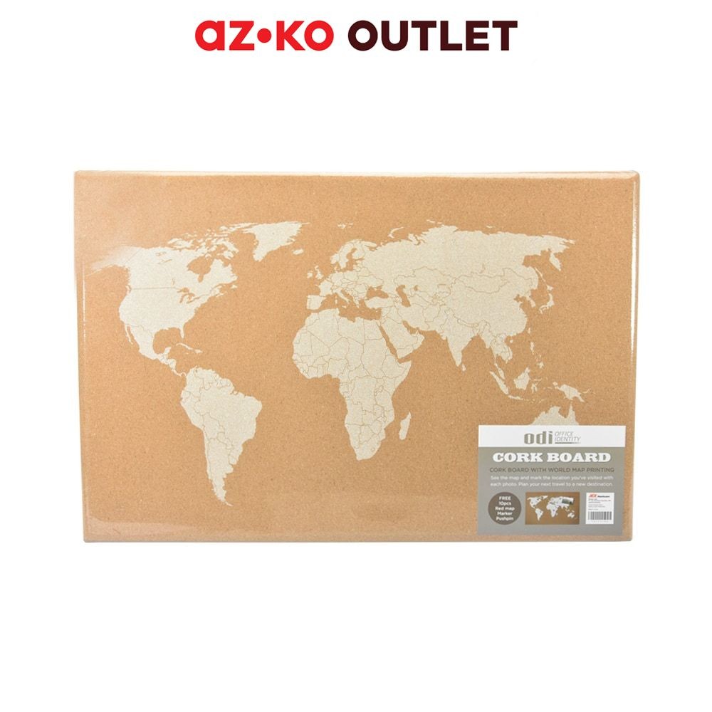 Cork Board Peta Dunia Pin Board Papan Display Soft Board Alat Presentasi Perlengkapan Kantor Mading 
