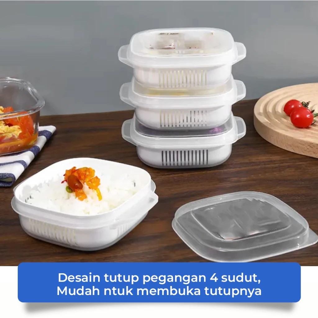 KOTAK MAKANAN NASI penderita gula kulkas wadah bekal kerja anak kontainer tempat saringan tempat bua