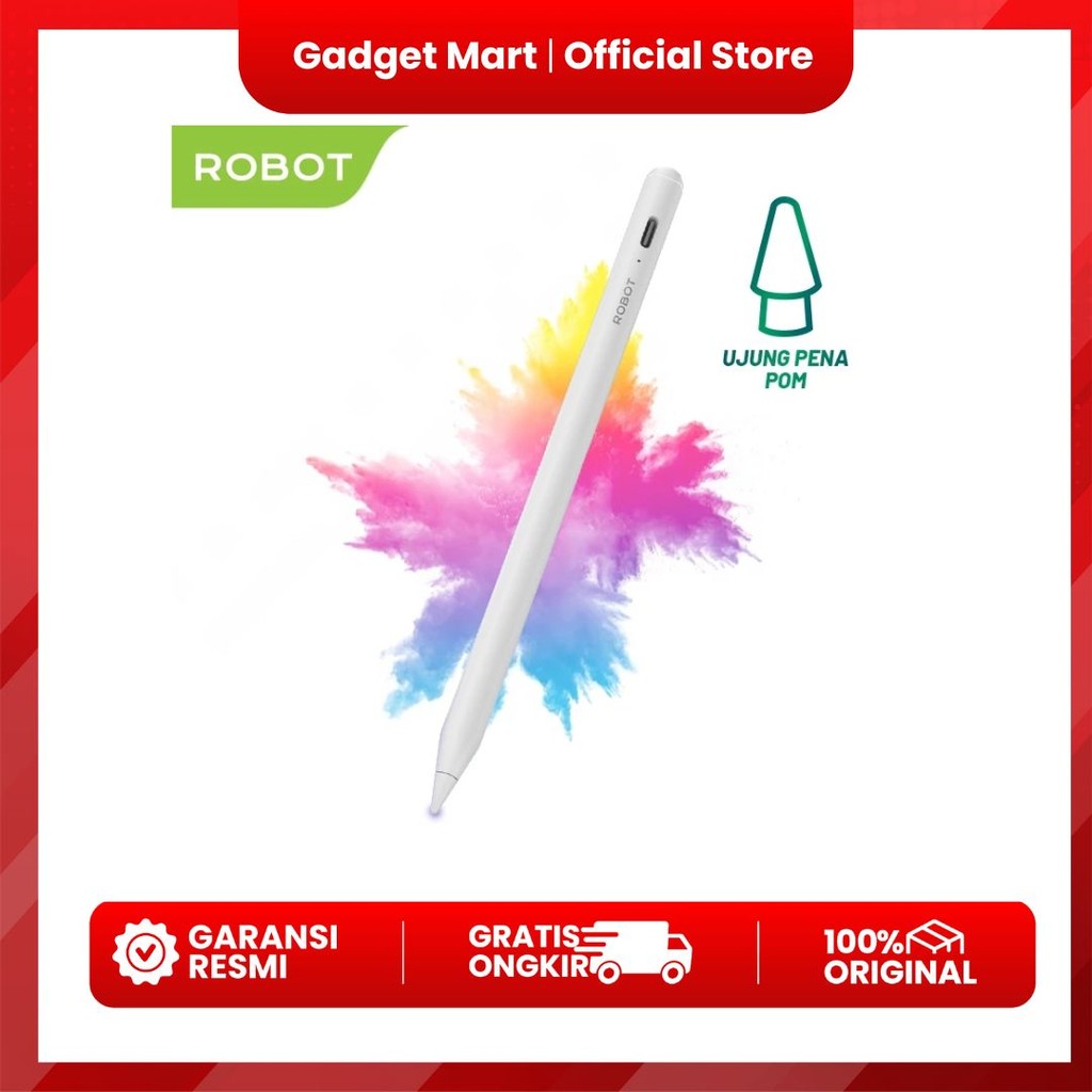 Stylus Pen ROBOT RSP10 Universal Pulpen Layar Sentuh Active Capacitive