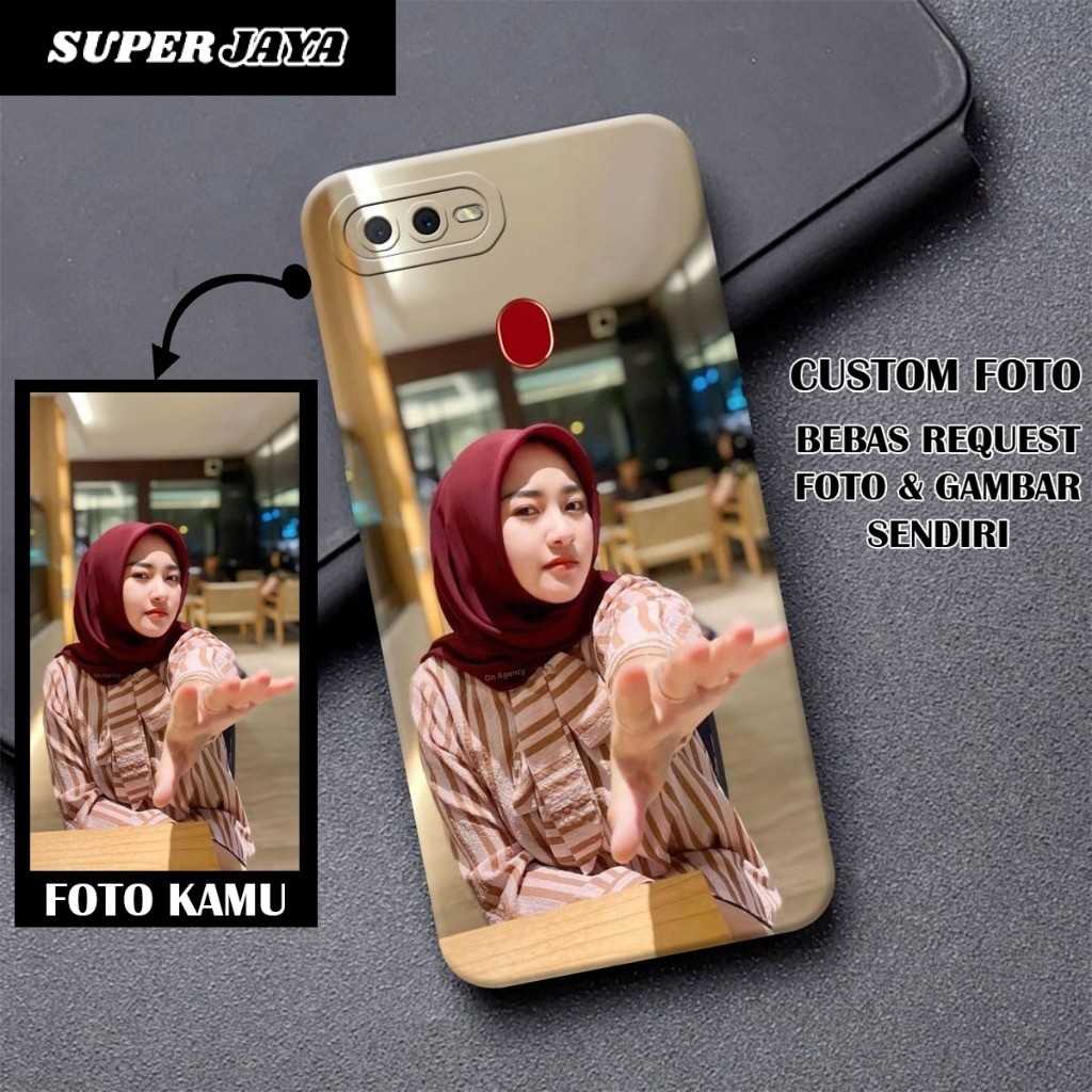 Custom Foto OPPO A5s A7 A11K A12 F9 PRO Bebas Request Foto Softcase Case Ho Silikon Hp Casing Hp