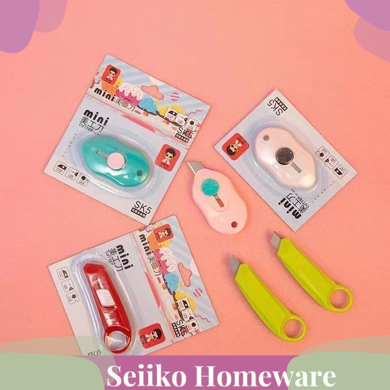

(Seiko) ST7555 Cutter Mini Kater Pisau Pemotong Kertas Cutter Portable Per 1 Buah