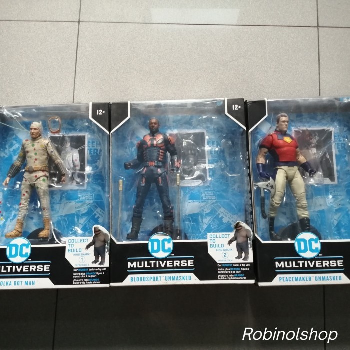 mcfarlane suicide squad polka, bloodspot, peacemaker