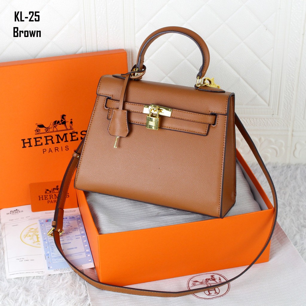 TAS WANITA KELLY EPSOM 25CM KL-25 (FREE BOX)