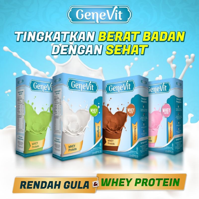 

PROMO - WHEY PROTEIN GENEVIT | susu gemuk dan peninggi badan 200g