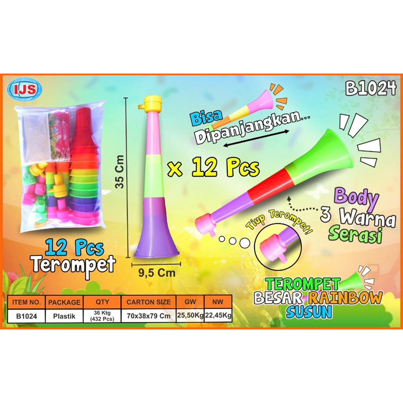 Mainan Anak Terompet Trompet Peluit  Festival  Hiburan Tiup Toys