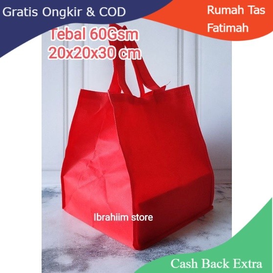 

Promo TERLARIS TAS BOX NASI POLOS SIZE 22x22x30 PXLXT / TAS HAMPERS / TAS SPUNBOND POLOS TEBAL By Rumah Tas Fatimah