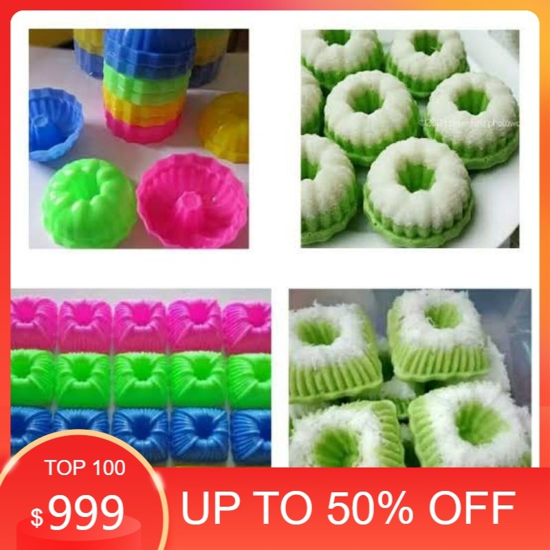 48 pcs cetakan kue  putu ayu ,putri ayu bulat putu ayu kotak putu ayu bahan plastik