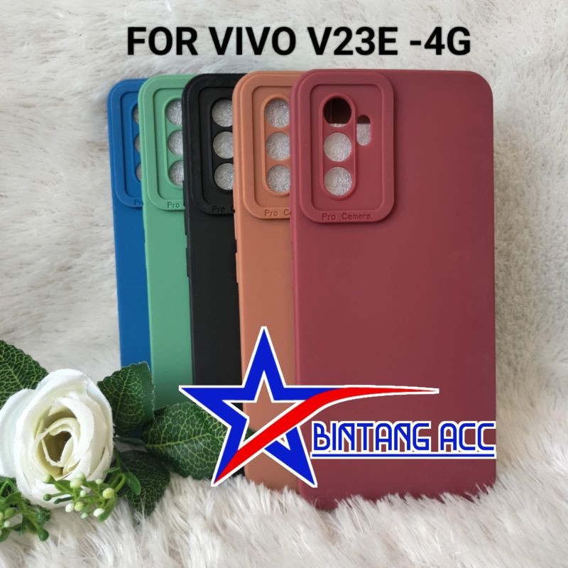 Case Slikon Pro Camera Vivo V23E 4G Macaron Tpu Case Terbaru