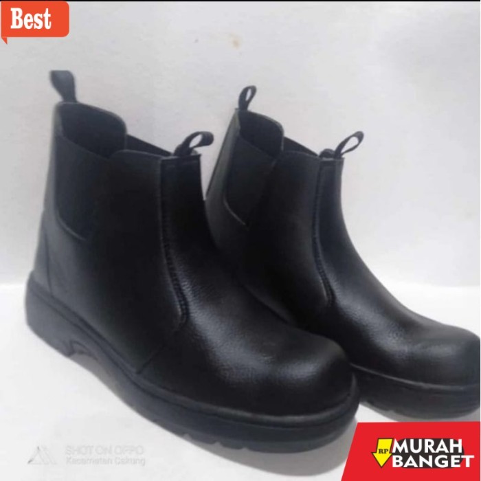 sepatu safety terbaik sepatu safety boot hitam king gregor sepatu proyek kontraktor - Hitam, 39