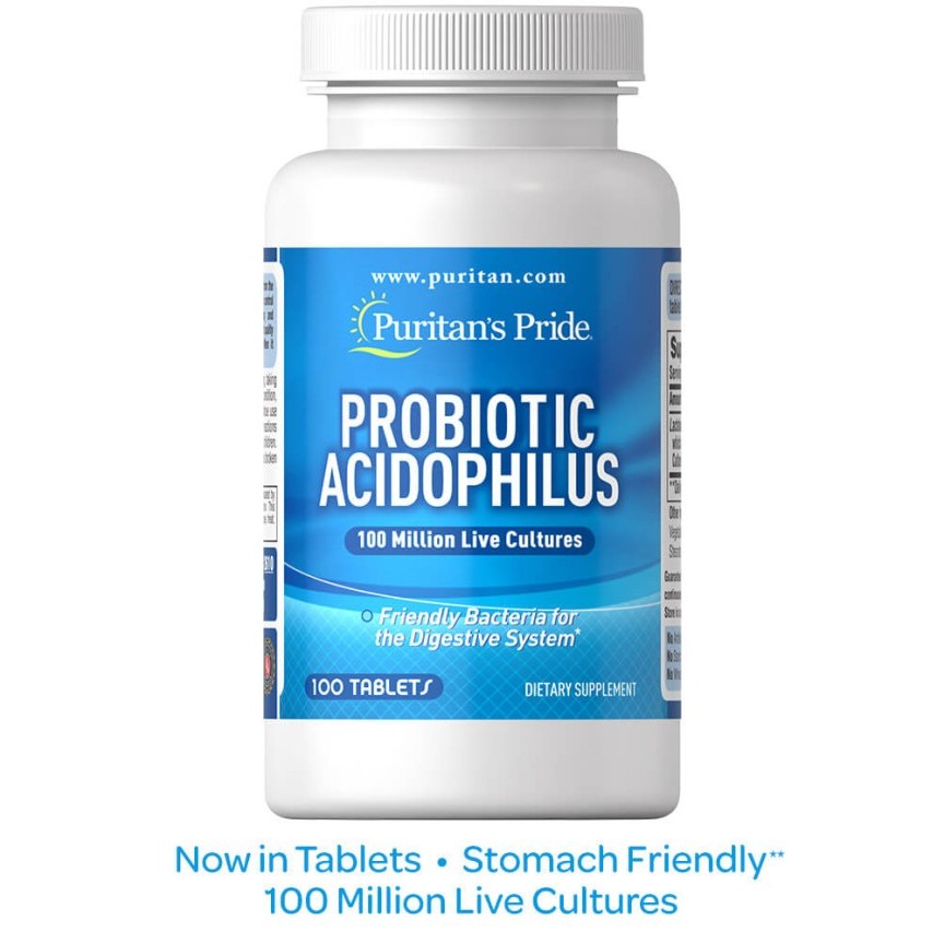 Puritans Pride Probiotic Acidophilus 100 Tablets