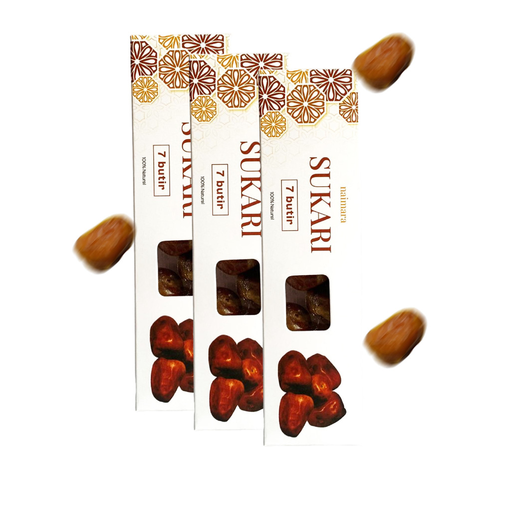 

KURMA SUKARI KEMASAN 7 BUTIR PREMIUM OLEH OLEH HAJI DAN UMROH