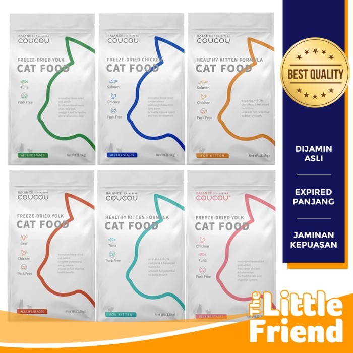 Coucou Cat Food Dry Makanan Kucing Kering Kitten & All Life Stages