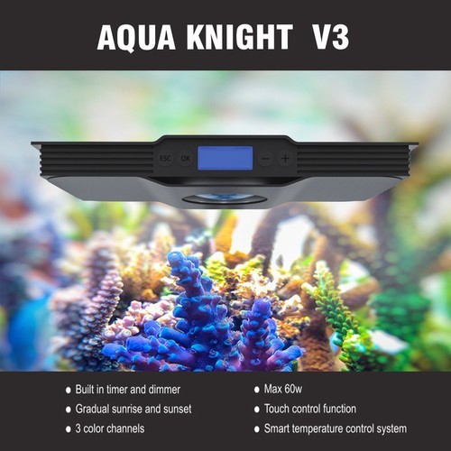 Lampu Reef Tank Aqua Knight V3 60 Watt Original Garansi 1 tahun