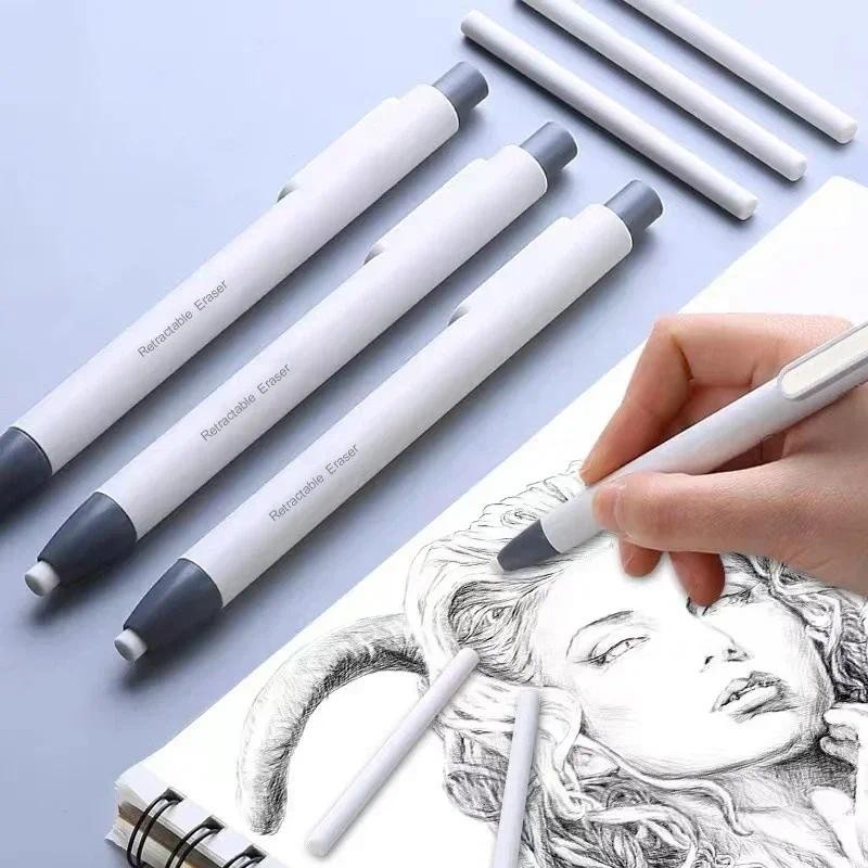 

Automatic Press Erasers Set Pushable Art Eraser Kawaii Correction Tools Korean Stationery School Office Supplies