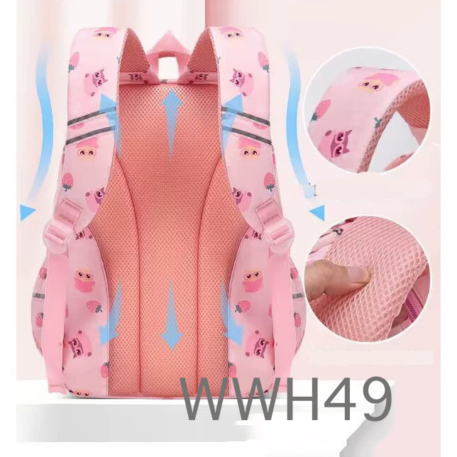 WWH49 Tas Anak Perempuan Sekolah TSUM TSUM Tas Ransel SD SMP Ransel kuat KTM