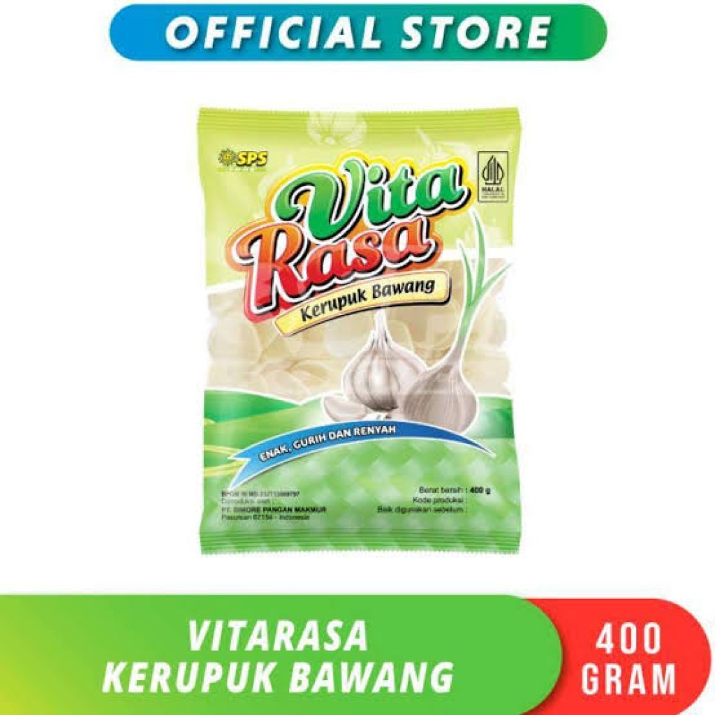 

[Kerupuk] SPS - VitaRasa Kerupuk Bawang Mentah | Kemasan 400gr