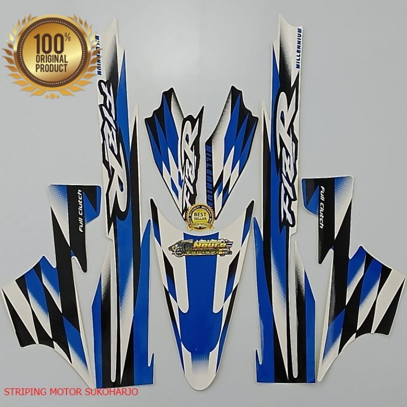 (ORI) striping yamaha fizr fiz r milenium BIRU kualitas original
