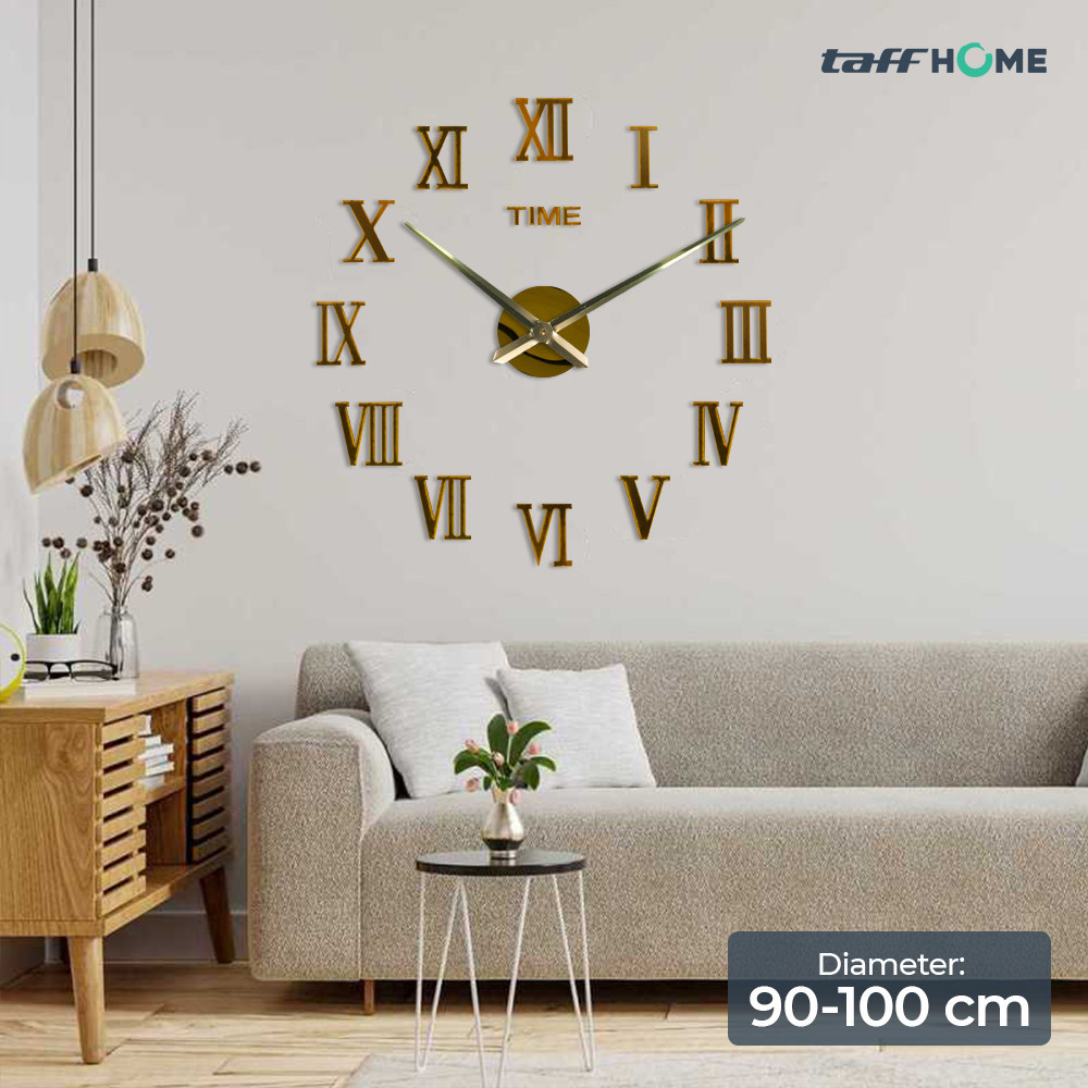 

- TaffHOME Jam Dinding Besar DIY Giant Clock Quartz 90-100cm - DIY-106 -