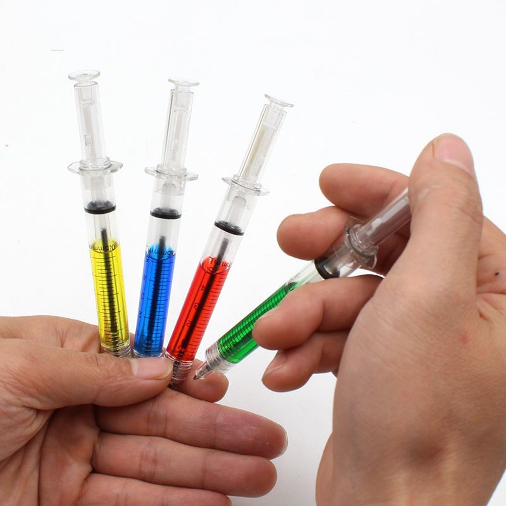 

1step Pulpen Jarum Suntik Warna Warni / Souvenir Bolpoin Jarum Suntik / Stationery Unik S074