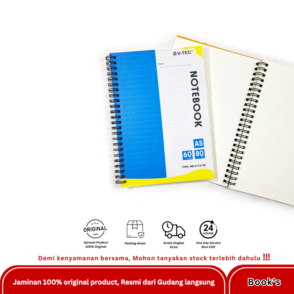 

V-TEC NOTEBOOK 8115 A5 GRID