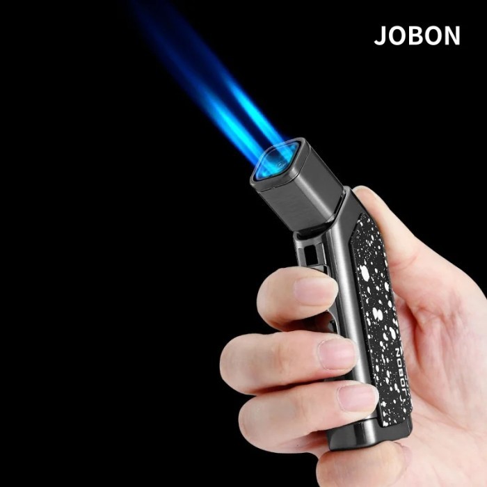 JOBON Lighter Windproof 4 Torch Jet With Punch Puncher ZB-665