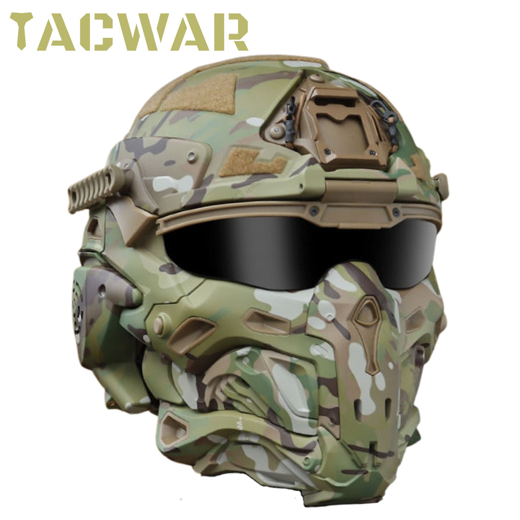W-Ronin Assault Mask with Fast Helmet and Goggles Airsoft Hunting Motorcycle Paintball Cosplay Prote
