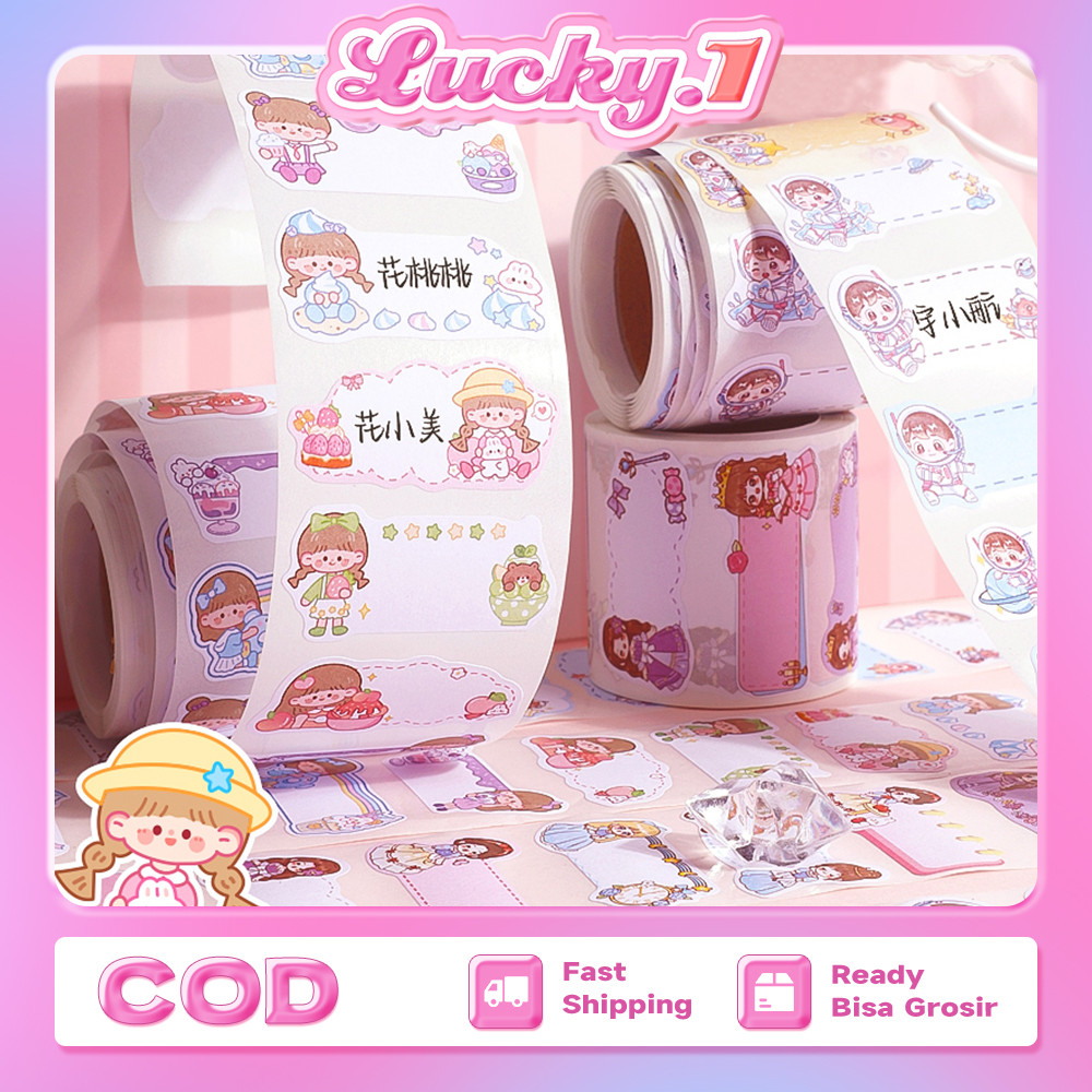 

Sticker Stiker Label Nama Buku Anak Sekolah Sticker Name Tape Kartun Lucu Anti Air