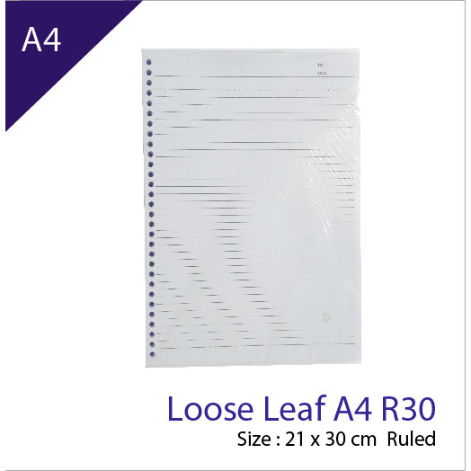 

Loose leaf A4 Ring 30 garis