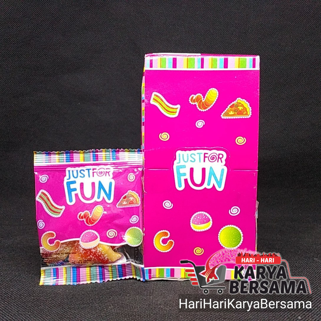 

MAKANAN RINGAN PERMEN LUNAK YUPI JELLY JUST FOR FUN ANEKA RASA BOX 12'S X 14GR