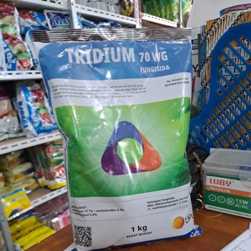 TERMURAH TRIDIUM 1KG fungisida kontak sistemik mancozeb+azoksistrobin+tebukonazol 70WG