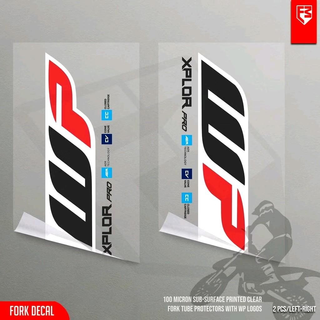 Upper Fork Decal Sticker USD WP 04 Clear shock crf klx wr155 ktm
