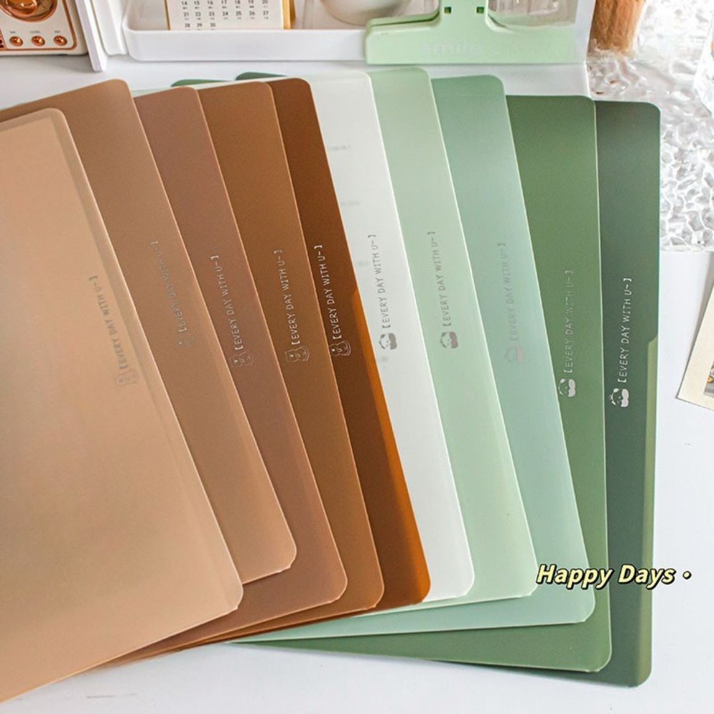 TENNO Index Folder Set Isi 5 Pcs Warna Gradasi Map Tempat Penyimpanan Dokumen Kertas Simpan Plastik 