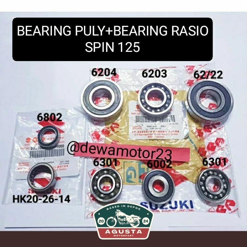 bearing rasio set spin 125+bearing puly plus bearing klaher bak blok cvt spin