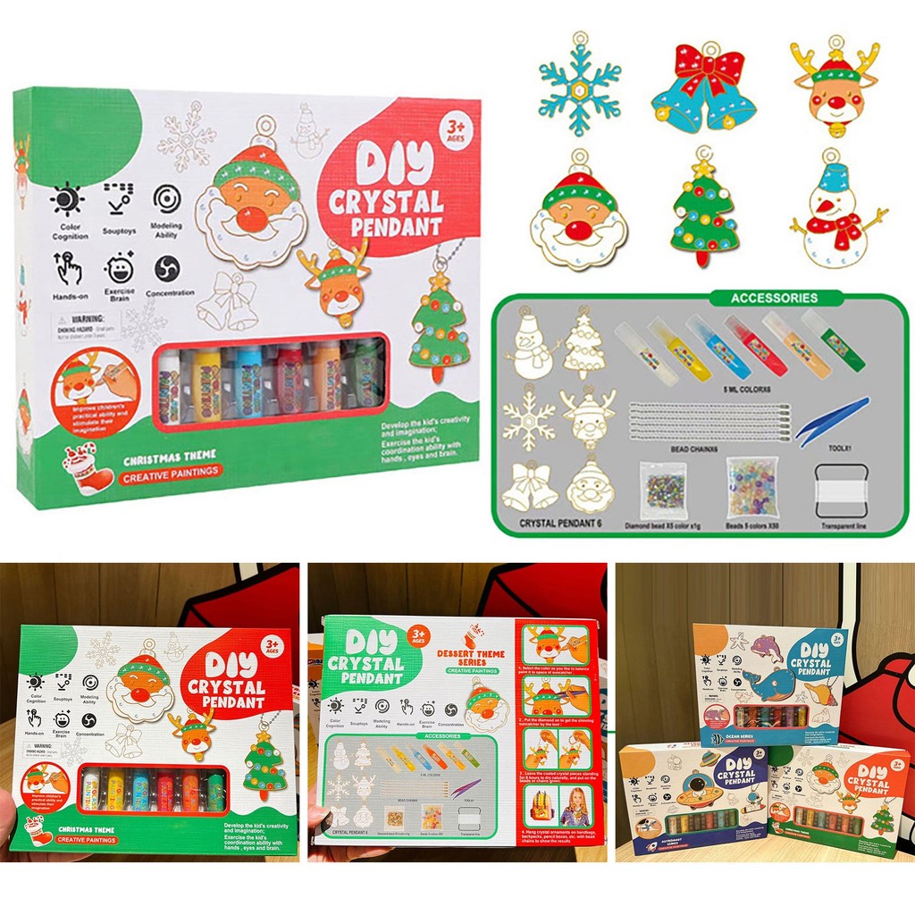 

Window Art For Kids Suncatcher Kits DIY Window Paint Art Crystal Pendant Kit Arts And Crafts Forget Not Flowers Journal Pens