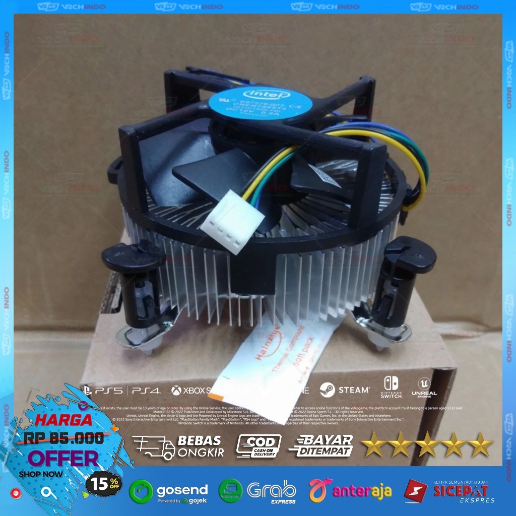 Fan Processor Original AMD & INTELL / CPU Fan Cooler / Heatsink Pendingin Procesor PC Komputer 
