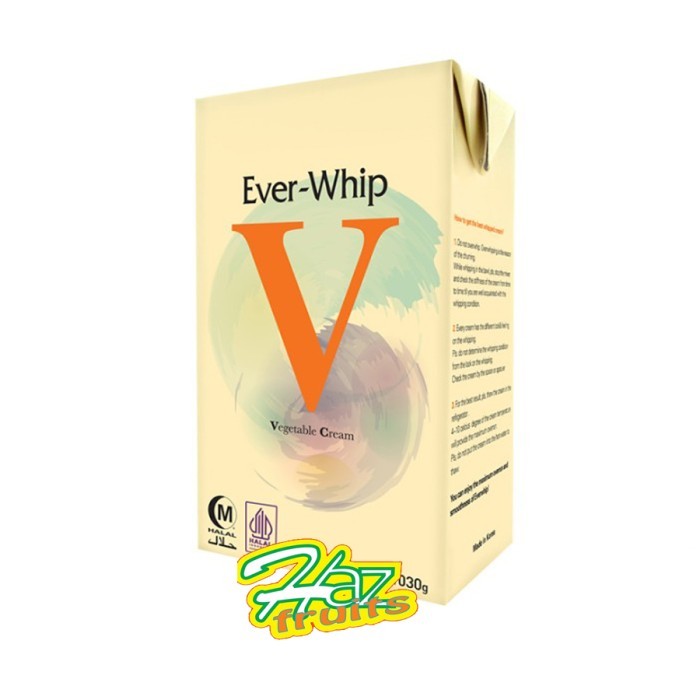

EVER WHIP V - Vanilla Whipping Cream Non Dairy - Nabati 1030 Gram