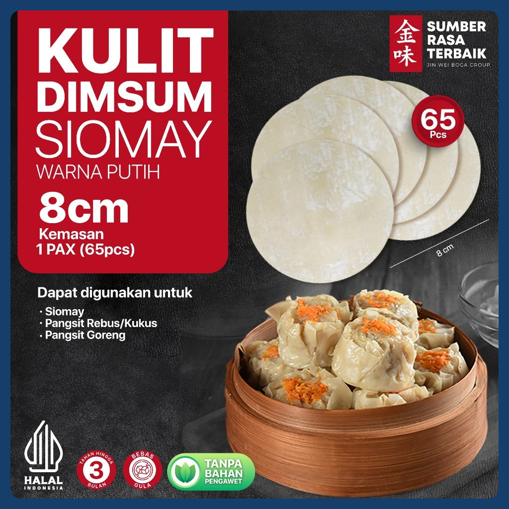 

SRT - KULIT DIMSUM SIOMAY 8CM ISI 65PCS HALAL | KULIT TIPIS | COCOK UNTUK DIMSUM SIOMAY