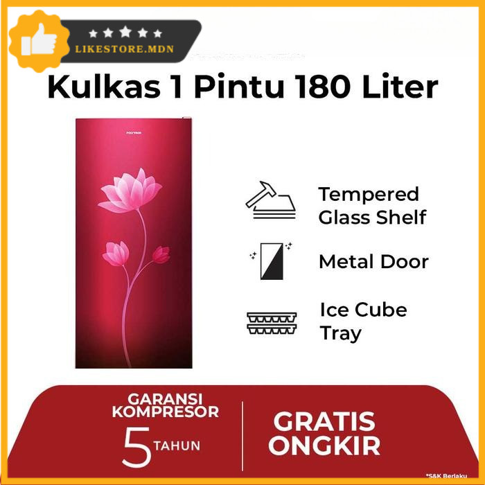 POLYTRON KULKAS 1 PINTU PRB-189R